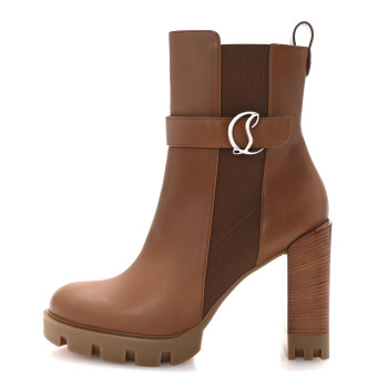 CHRISTIAN LOUBOUTIN Calfskin CL Chelsea Lug 100 Booty 40 Cuoio CHRISTIAN LOUBOUTIN Calfskin CL Chelsea Lug 100 Booty 40 Cuoio