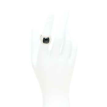 DAVID YURMAN Sterling Silver Diamond Black Onyx 11mm Albion Statement Ring 52 6 DAVID YURMAN Sterling Silver Diamond Black Onyx 11mm Albion Statement Ring 52 6