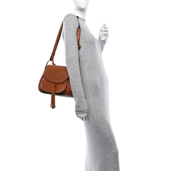 CHLOE Calfskin Braided Medium Hudson Shoulder Bag Caramel CHLOE Calfskin Braided Medium Hudson Shoulder Bag Caramel