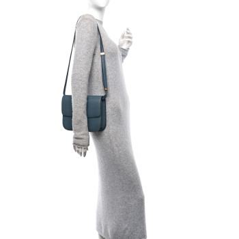 CELINE Lizard Medium Classic Box Flap Bag Blue CELINE Lizard Medium Classic Box Flap Bag Blue