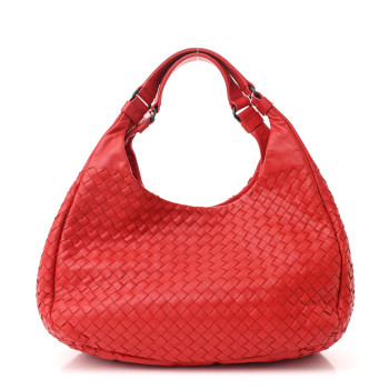 BOTTEGA VENETA Nappa Intrecciato Medium Campana Hobo Red BOTTEGA VENETA Nappa Intrecciato Medium Campana Hobo Red