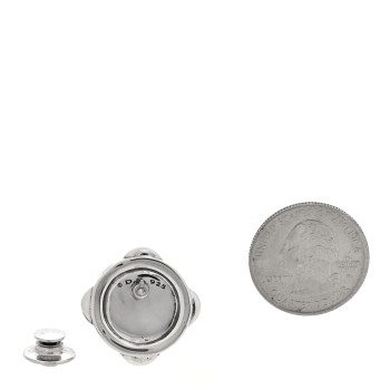 DAVID YURMAN Sterling Silver Diamond DY Logo Brooch Pin DAVID YURMAN Sterling Silver Diamond DY Logo Brooch Pin