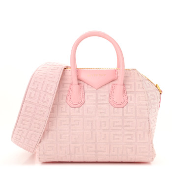 GIVENCHY Canvas Jacquard Embroidered Calfskin 4G Mini Antigona Tender Pink GIVENCHY Canvas Jacquard Embroidered Calfskin 4G Mini Antigona Tender Pink