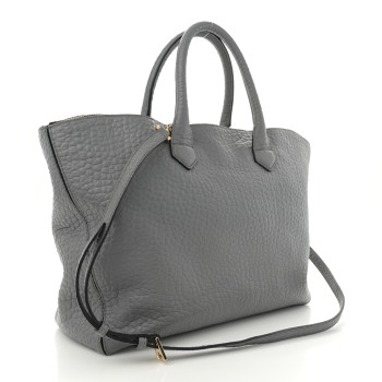 BURBERRY Heritage Grain Medium Dewsbury Tote Grey