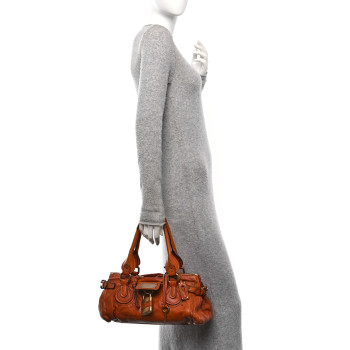 CHLOE Calfskin Medium Paddington Satchel Ecureil Brown CHLOE Calfskin Medium Paddington Satchel Ecureil Brown