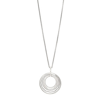 DAVID YURMAN Sterling Silver Diamond Large Stax Pendant Necklace DAVID YURMAN Sterling Silver Diamond Large Stax Pendant Necklace