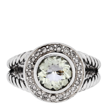 DAVID YURMAN Sterling Silver Diamond Prasiolite 8mm Petite Cerise Ring DAVID YURMAN Sterling Silver Diamond Prasiolite 8mm Petite Cerise Ring