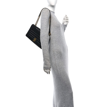 BURBERRY Lambskin Quilted Medium Lola Bag Black