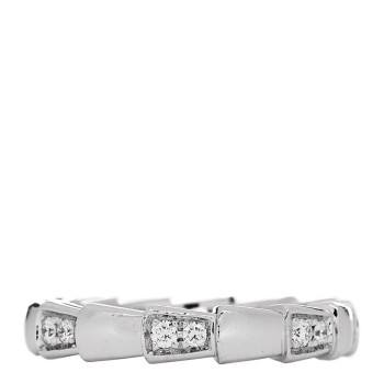 BULGARI 18K White Gold Diamond Serpenti Viper Band Ring 51 5.75 BULGARI 18K White Gold Diamond Serpenti Viper Band Ring 51 5.75
