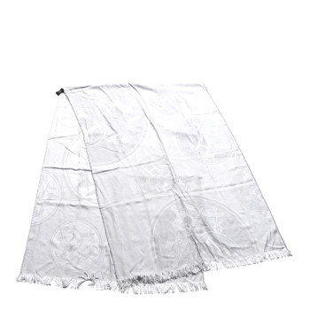 HERMES Cashmere Silk New Libris Stole Gris Nuage HERMES Cashmere Silk New Libris Stole Gris Nuage