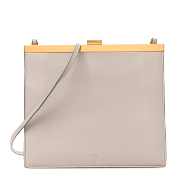CELINE Smooth Calfskin Mini Clasp Bag Light Grey CELINE Smooth Calfskin Mini Clasp Bag Light Grey