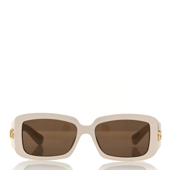 GUCCI Acetate Rectangular Sunglasses GG1403SK White