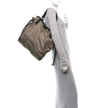 BURBERRY Nylon Small Buckleigh Packable Tote Birch