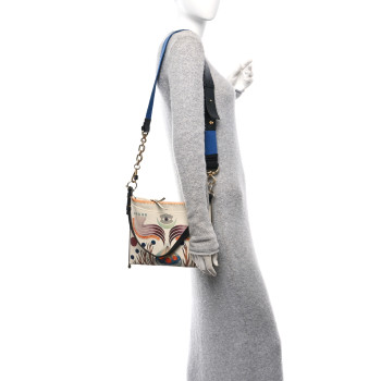 CHLOE Smooth Calfskin Small Roy Clutch White Multicolor CHLOE Smooth Calfskin Small Roy Clutch White Multicolor