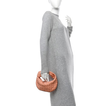 BOTTEGA VENETA Nappa Intrecciato Mini Jodie Peachy BOTTEGA VENETA Nappa Intrecciato Mini Jodie Peachy