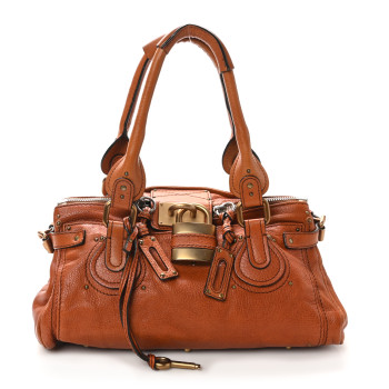 CHLOE Calfskin Medium Paddington Satchel Ecureil Brown CHLOE Calfskin Medium Paddington Satchel Ecureil Brown