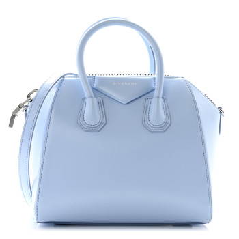 GIVENCHY Shiny Lord Calfskin Mini Antigona Baby Blue GIVENCHY Shiny Lord Calfskin Mini Antigona Baby Blue