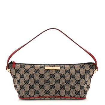 GUCCI Monogram Boat Pochette Red