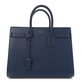 SAINT LAURENT Calfskin Small Sac De Jour Blue Majorelle SAINT LAURENT Calfskin Small Sac De Jour Blue Majorelle