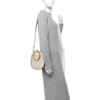 CHLOE Calfskin Suede Medium Nile Bracelet Bag Off White CHLOE Calfskin Suede Medium Nile Bracelet Bag Off White