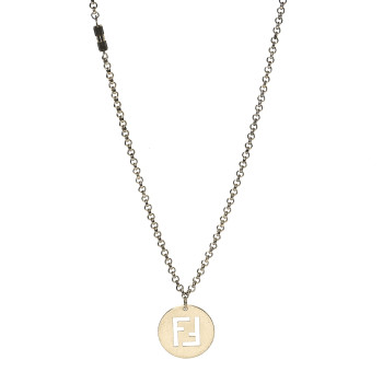 FENDI Metal FF Cutout Necklace Gold FENDI Metal FF Cutout Necklace Gold