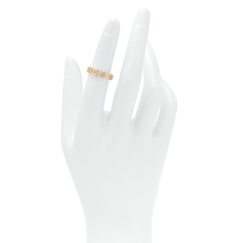 CARTIER 18K Yellow Gold Diamond 4mm LOVE Wedding Paved Band Ring 49 5