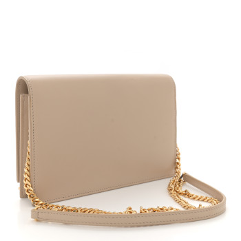 SAINT LAURENT Calfskin Small Classic Monogram Kate Tassel Satchel Nude Powder SAINT LAURENT Calfskin Small Classic Monogram Kate Tassel Satchel Nude Powder