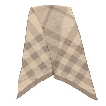 BURBERRY Silk Giant Check Scarf Pale Trench