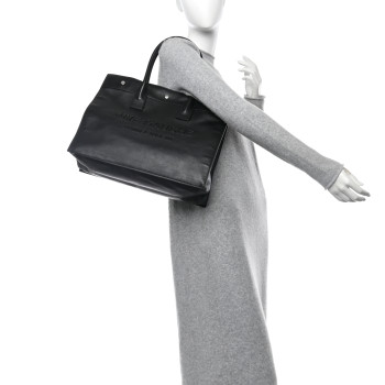 SAINT LAURENT Smooth Calfskin Rive Gauche Small Tote Black SAINT LAURENT Smooth Calfskin Rive Gauche Small Tote Black