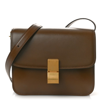 CELINE Box Calfskin Teen Classic Box Flap Bag Camel CELINE Box Calfskin Teen Classic Box Flap Bag Camel