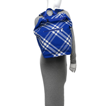 BURBERRY Nylon Nova Check Roll Backpack Knight