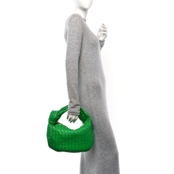 BOTTEGA VENETA Nappa Intrecciato Teen Jodie Hobo Parakeet BOTTEGA VENETA Nappa Intrecciato Teen Jodie Hobo Parakeet
