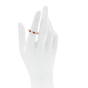 BULGARI 18K Rose Gold Diamond Carnelian 4mm Serpenti Viper Band Ring 52 6 BULGARI 18K Rose Gold Diamond Carnelian 4mm Serpenti Viper Band Ring 52 6