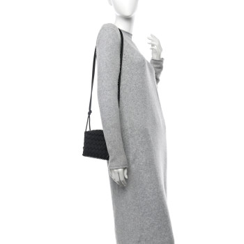 BOTTEGA VENETA Nappa Intrecciato Mini Loop Camera Bag Black BOTTEGA VENETA Nappa Intrecciato Mini Loop Camera Bag Black