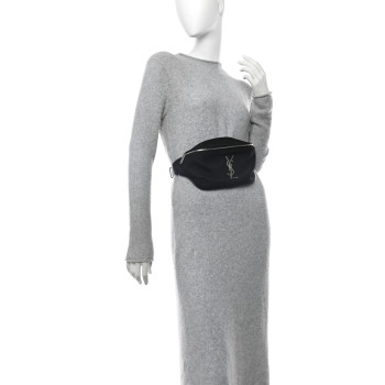 SAINT LAURENT Canvas Monogram Belt Bag Black SAINT LAURENT Canvas Monogram Belt Bag Black