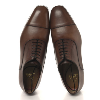 CHRISTIAN LOUBOUTIN Calfskin Mens Greggo Flat Oxfords 43.5 Brown CHRISTIAN LOUBOUTIN Calfskin Mens Greggo Flat Oxfords 43.5 Brown