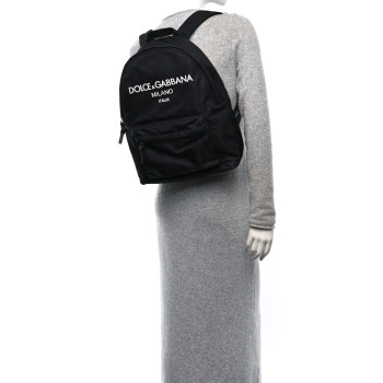 DOLCE & GABBANA Nylon Logo Childrens Backpack Black DOLCE & GABBANA Nylon Logo Childrens Backpack Black