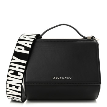 GIVENCHY Calfskin Mini Pandora Box Logo Strap Crossbody Bag Black GIVENCHY Calfskin Mini Pandora Box Logo Strap Crossbody Bag Black
