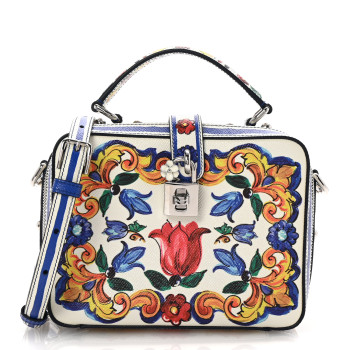 DOLCE & GABBANA Dauphine Majolica Printed Box Bag Multicolor DOLCE & GABBANA Dauphine Majolica Printed Box Bag Multicolor
