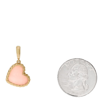 DAVID YURMAN 18K Yellow Gold Pink Opal Elements Heart Amulet Pendant DAVID YURMAN 18K Yellow Gold Pink Opal Elements Heart Amulet Pendant