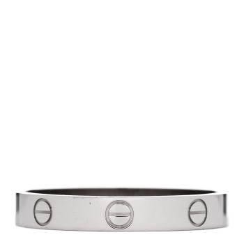 CARTIER 18K White Gold 3.5mm LOVE Wedding Band Ring 65 11.25