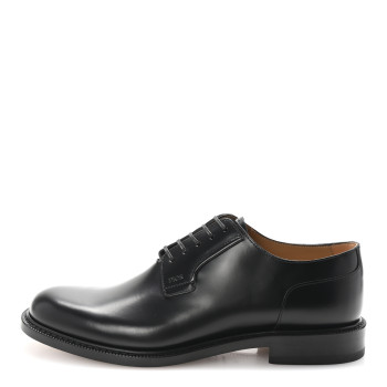 CHRISTIAN DIOR Calfskin Mens Derby Shoes 42 Black