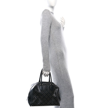 ALAIA Calfskin Arabesque Studded Top Handle Bag Black