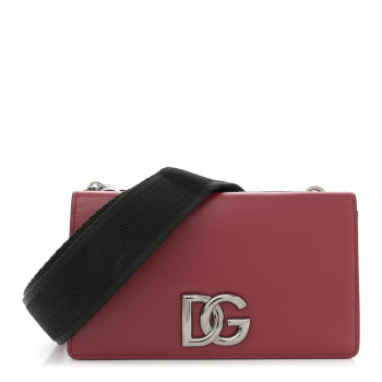 DOLCE & GABBANA Calfskin Mini DG Convertible Bag Red DOLCE & GABBANA Calfskin Mini DG Convertible Bag Red