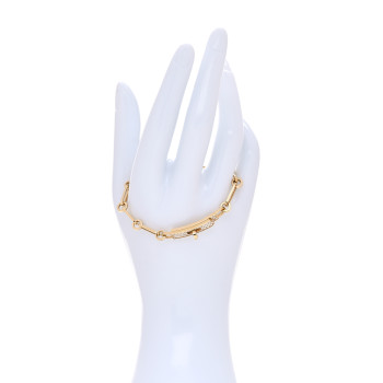 HERMES 18K Yellow Gold Diamond Pave PM Kelly Chaine Bracelet ST HERMES 18K Yellow Gold Diamond Pave PM Kelly Chaine Bracelet ST