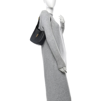 SAINT LAURENT Calfskin Baby Le 5 A 7 Supple Hobo Black SAINT LAURENT Calfskin Baby Le 5 A 7 Supple Hobo Black