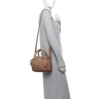 ALEXANDER WANG Pebbled Lambskin Mini Rockie Latte Rose Gold Hardware ALEXANDER WANG Pebbled Lambskin Mini Rockie Latte Rose Gold Hardware