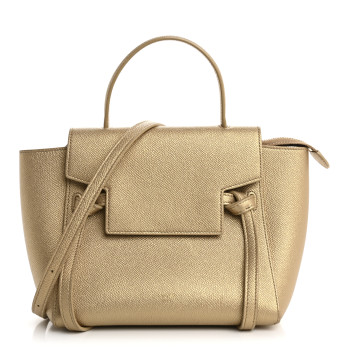 CELINE Laminated Calfskin Nano Belt Bag Gold CELINE Laminated Calfskin Nano Belt Bag Gold