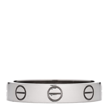 CARTIER 18K White Gold 3.5mm LOVE Wedding Band Ring 51 5.75