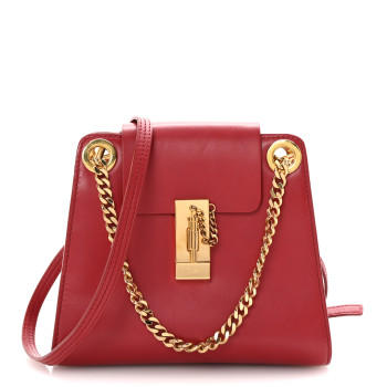 CHLOE Shiny Calfskin Mini Annie Shoulder Bag Dreamy Red CHLOE Shiny Calfskin Mini Annie Shoulder Bag Dreamy Red
